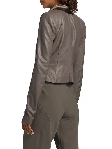 Rick Owens Women's Scarf Leather Biker Jacket | Thumbnail 5 Rick Owens Women's Scarf Leather Biker Jacket | Thumbnail 5