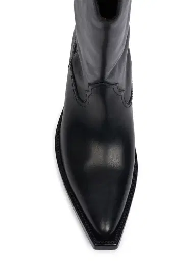 Maison Margiela Women's Heel-Less Leather Knee-High Boots - Black - Size 10 | Thumbnail 4 Maison Margiela Women's Heel-Less Leather Knee-High Boots - Black - Size 10 | Thumbnail 4