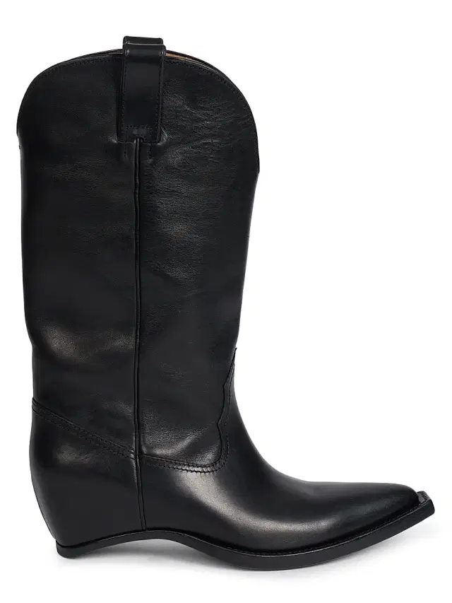Maison Margiela Women's Heel-Less Leather Knee-High Boots - Black