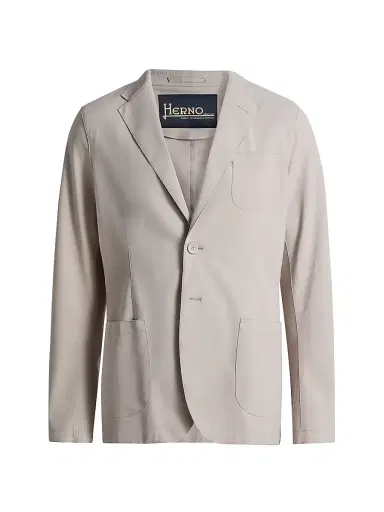 HERNO Men's Lightweight Stretch-Nylon Blazer - Beige - Size 46 | Thumbnail 1