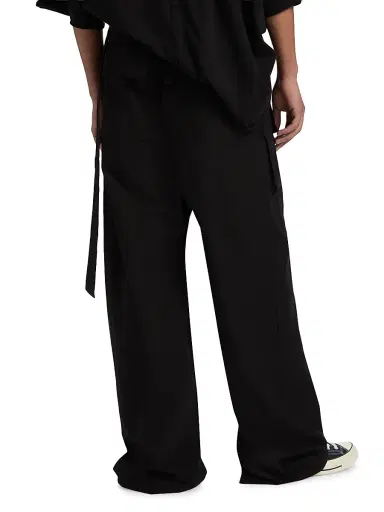 DRKSHDW by Rick Owens Men's Creatch Cargo Wide-Leg Drawstring Pants - Black - Size XXL | Thumbnail 5