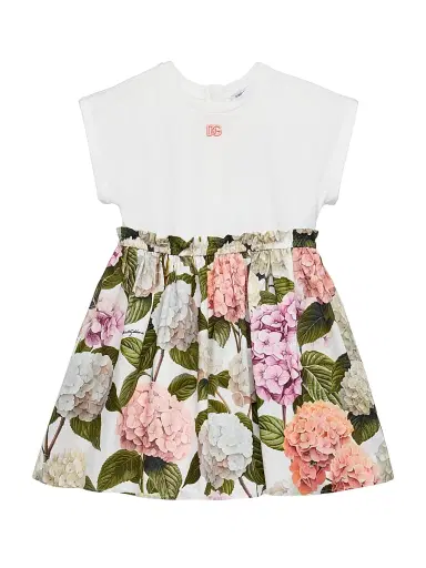 Dolce & Gabbana Baby Girl's & Little Girl's Logo T-Shirt Floral Dress - Variante Abbinata - Size 2 | Thumbnail 1 Dolce & Gabbana Baby Girl's & Little Girl's Logo T-Shirt Floral Dress - Variante Abbinata - Size 2 | Thumbnail 1
