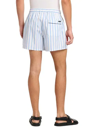 Dolce & Gabbana Men's Striped Drawstring Cotton-Silk Pajama Shorts | Thumbnail 5 Dolce & Gabbana Men's Striped Drawstring Cotton-Silk Pajama Shorts | Thumbnail 5