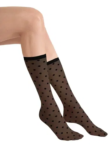 Wolford Women's Daisy Floral Crew Socks - White | Thumbnail 5