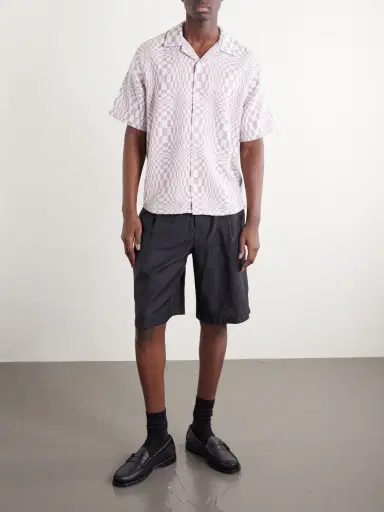 Corridor High Focus Camp-Collar Checked Cotton Shirt - Men | Thumbnail 2