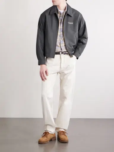 Visvim Kluane Logo-Embroidered Wool and Silk-Blend Blouson Jacket - Men | Thumbnail 2 Visvim Kluane Logo-Embroidered Wool and Silk-Blend Blouson Jacket - Men | Thumbnail 2