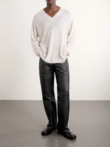 Our Legacy Carlson Straight-Leg Leather Trousers - Men | Thumbnail 2 Our Legacy Carlson Straight-Leg Leather Trousers - Men | Thumbnail 2