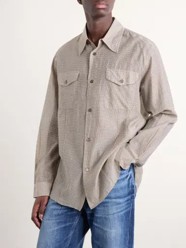 Our Legacy Plough Checked Cotton and Silk-Blend Shirt - Men | Thumbnail 3