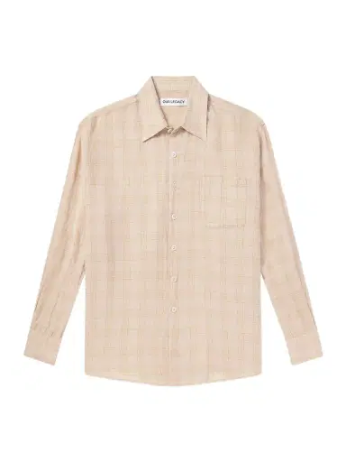 Our Legacy Above Checked Linen-Gauze Shirt - Men | Thumbnail 1