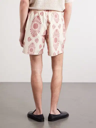 A Kind Of Guise Volta Straight-Leg Cotton-Blend Jacquard Drawstring Shorts - Men | Thumbnail 4 A Kind Of Guise Volta Straight-Leg Cotton-Blend Jacquard Drawstring Shorts - Men | Thumbnail 4
