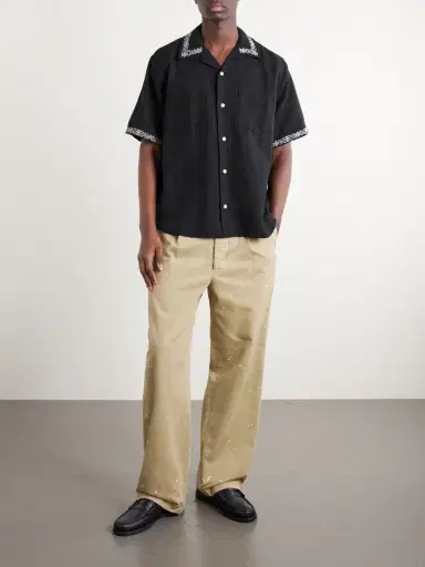 Corridor Harmony Camp-Collar Embroidered Linen and Cotton-Blend Shirt - Men | Thumbnail 2 Corridor Harmony Camp-Collar Embroidered Linen and Cotton-Blend Shirt - Men | Thumbnail 2
