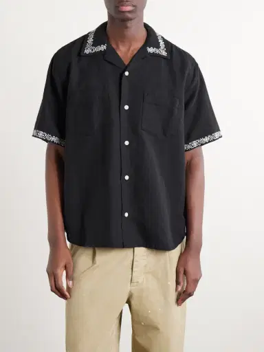 Corridor Harmony Camp-Collar Embroidered Linen and Cotton-Blend Shirt - Men | Thumbnail 3 Corridor Harmony Camp-Collar Embroidered Linen and Cotton-Blend Shirt - Men | Thumbnail 3