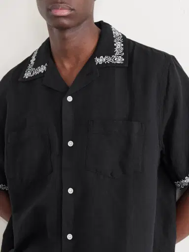 Corridor Harmony Camp-Collar Embroidered Linen and Cotton-Blend Shirt - Men | Thumbnail 5 Corridor Harmony Camp-Collar Embroidered Linen and Cotton-Blend Shirt - Men | Thumbnail 5