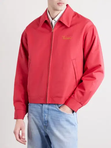 Visvim Kluane Logo-Embroidered Wool and Silk-Blend Blouson Jacket - Men | Thumbnail 3