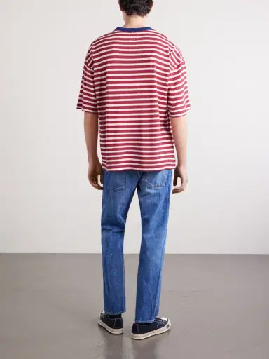 Visvim Striped Knitted Wool and Cotton-blend T-shirt - Men | Thumbnail 4