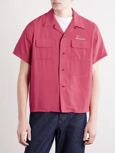 Visvim Logo-Embroidered Convertible-Collar Woven Shirt - Men | Thumbnail 3