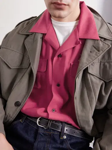 Visvim Logo-Embroidered Convertible-Collar Woven Shirt - Men | Thumbnail 5