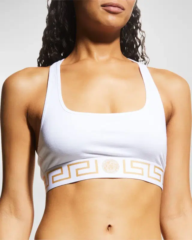 Greca Border Racerback Sports Bra