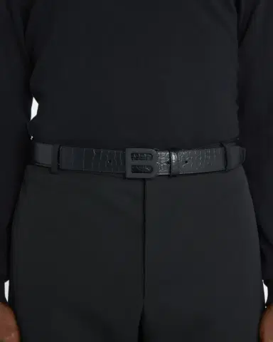 Balenciaga Men's Hourglass B-Logo Tonal Leather Belt | Thumbnail 2