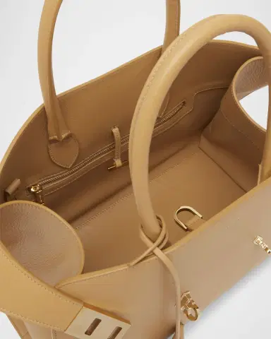 Ferragamo Hug Small Leather Top-Handle Bag | Thumbnail 2