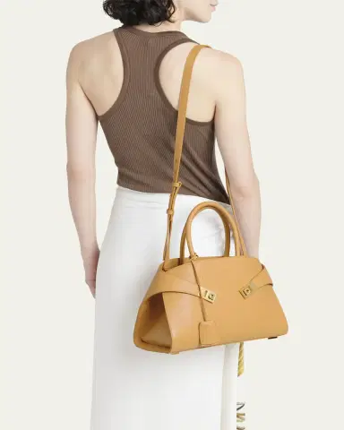 Ferragamo Hug Small Leather Top-Handle Bag | Thumbnail 8