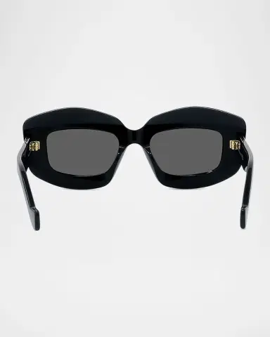 Loewe Men's Anagram Acetate-Nylon Rectangle Sunglasses | Thumbnail 4 Loewe Men's Anagram Acetate-Nylon Rectangle Sunglasses | Thumbnail 4