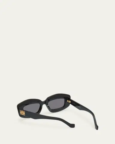 Loewe Men's Anagram Acetate-Nylon Rectangle Sunglasses | Thumbnail 6 Loewe Men's Anagram Acetate-Nylon Rectangle Sunglasses | Thumbnail 6