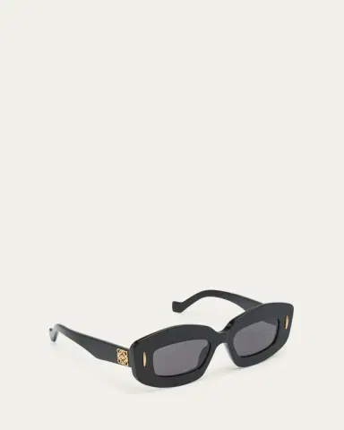 Loewe Men's Anagram Acetate-Nylon Rectangle Sunglasses | Thumbnail 7 Loewe Men's Anagram Acetate-Nylon Rectangle Sunglasses | Thumbnail 7