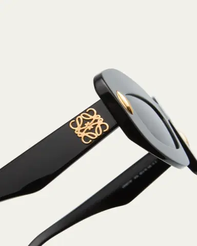 Loewe Men's Anagram Acetate-Nylon Rectangle Sunglasses | Thumbnail 8 Loewe Men's Anagram Acetate-Nylon Rectangle Sunglasses | Thumbnail 8