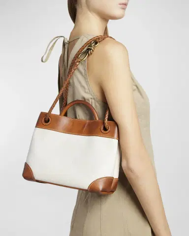 Bottega Veneta Small Andiamo Washed Canvas Top-Handle Bag | Thumbnail 3 Bottega Veneta Small Andiamo Washed Canvas Top-Handle Bag | Thumbnail 3