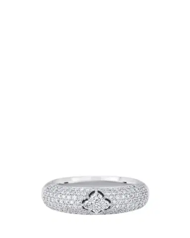 Sara Weinstock Dujour Pave Diamond and Four-Cluster White Gold Ring | Thumbnail 1