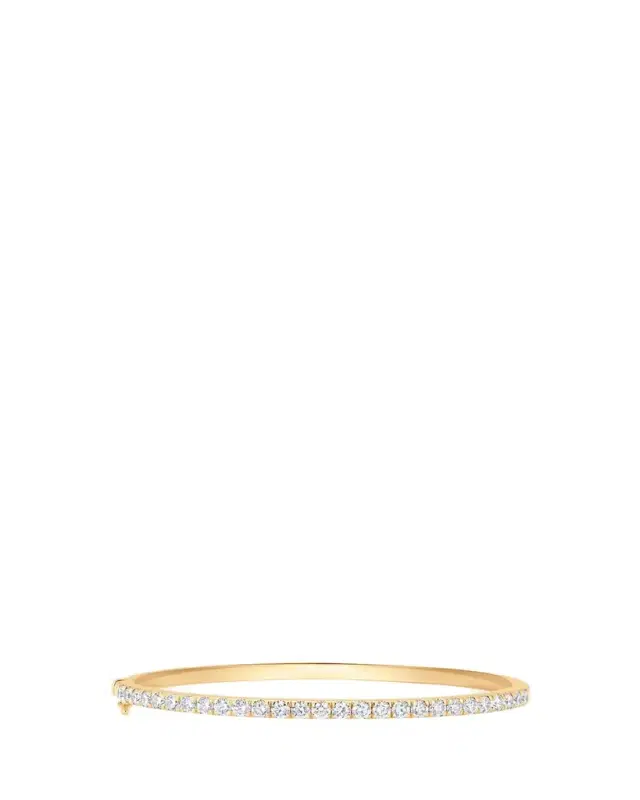 Sara Weinstock 18K Yellow Gold Single Row Diamond Bangle Bracelet