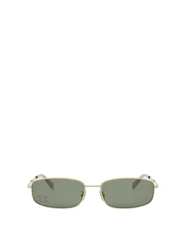Embellished Triomphe Metal Rectangle Sunglasses