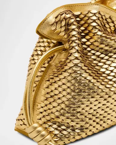 Loewe Flamenco Clutch Bag in Scales Metallic Leather | Thumbnail 5