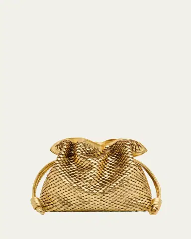 Loewe Flamenco Clutch Bag in Scales Metallic Leather | Thumbnail 7