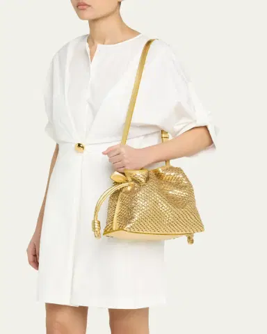 Loewe Flamenco Clutch Bag in Scales Metallic Leather | Thumbnail 8
