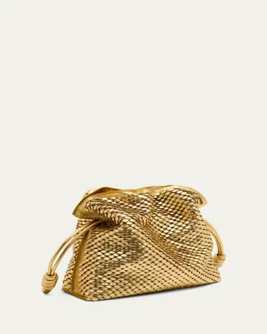 Loewe Flamenco Clutch Bag in Scales Metallic Leather | Thumbnail 9