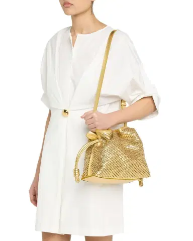 Loewe Flamenco Clutch Bag in Scales Metallic Leather | Thumbnail 1