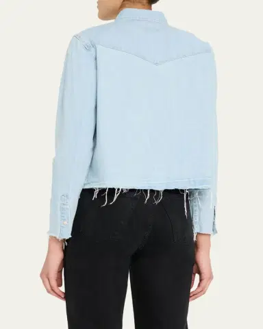 MOTHER The Super Ex Crop Step Fray Shirt | Thumbnail 3 MOTHER The Super Ex Crop Step Fray Shirt | Thumbnail 3