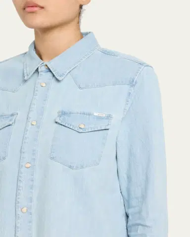MOTHER The Super Ex Crop Step Fray Shirt | Thumbnail 5 MOTHER The Super Ex Crop Step Fray Shirt | Thumbnail 5