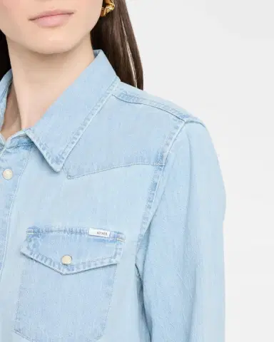 MOTHER The Super Ex Crop Step Fray Shirt | Thumbnail 9 MOTHER The Super Ex Crop Step Fray Shirt | Thumbnail 9
