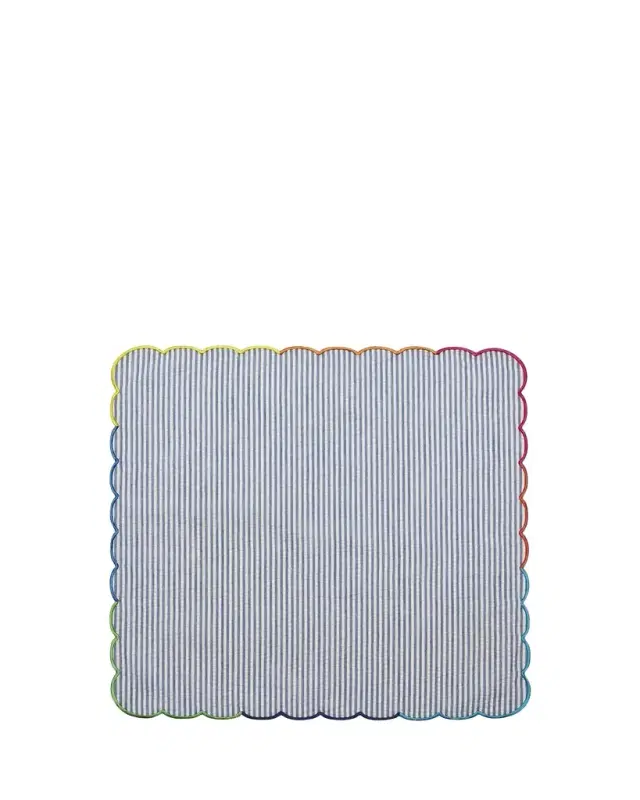 Kim Seybert Fiesta Scalloped Seersucker Napkin