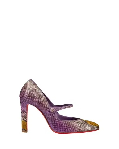 Christian Louboutin 100mm Mary Fanny Snakeskin Red Sole Pumps | Thumbnail 1 Christian Louboutin 100mm Mary Fanny Snakeskin Red Sole Pumps | Thumbnail 1
