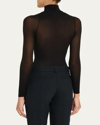 Commando Ballet Mock-Neck Sheer Tulle Thong Bodysuit | Thumbnail 3 Commando Ballet Mock-Neck Sheer Tulle Thong Bodysuit | Thumbnail 3