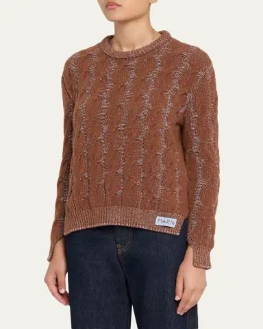 Marni Cable Knit Crewneck Sweater | Thumbnail 4
