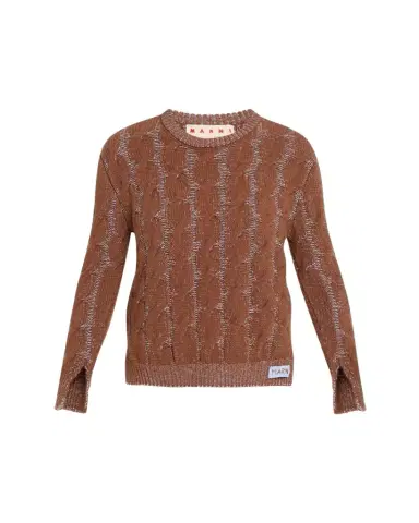 Marni Cable Knit Crewneck Sweater | Thumbnail 1