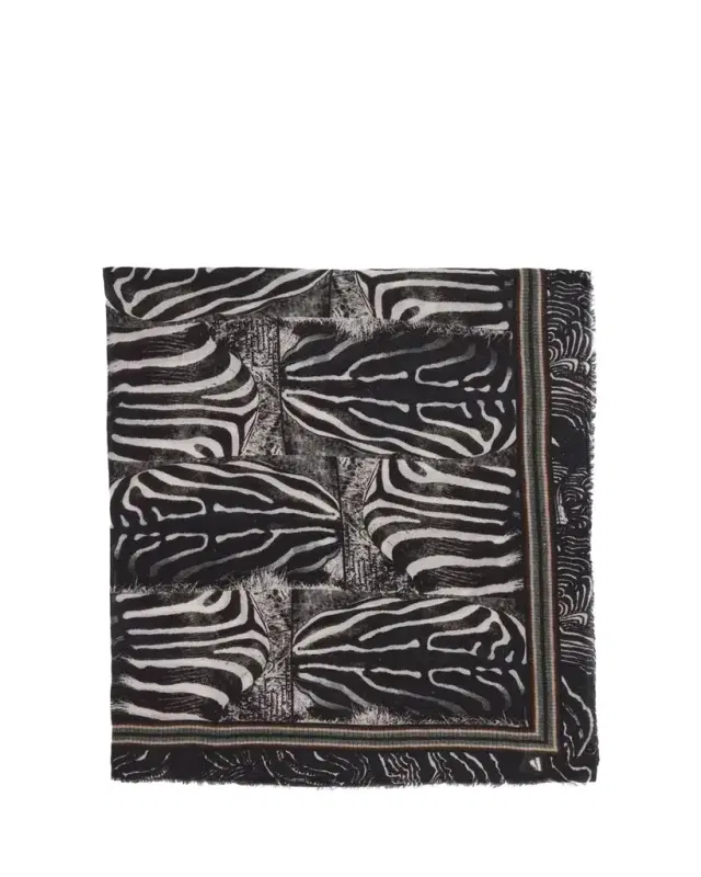 x Peter Beard Studio Zebra Print Stole