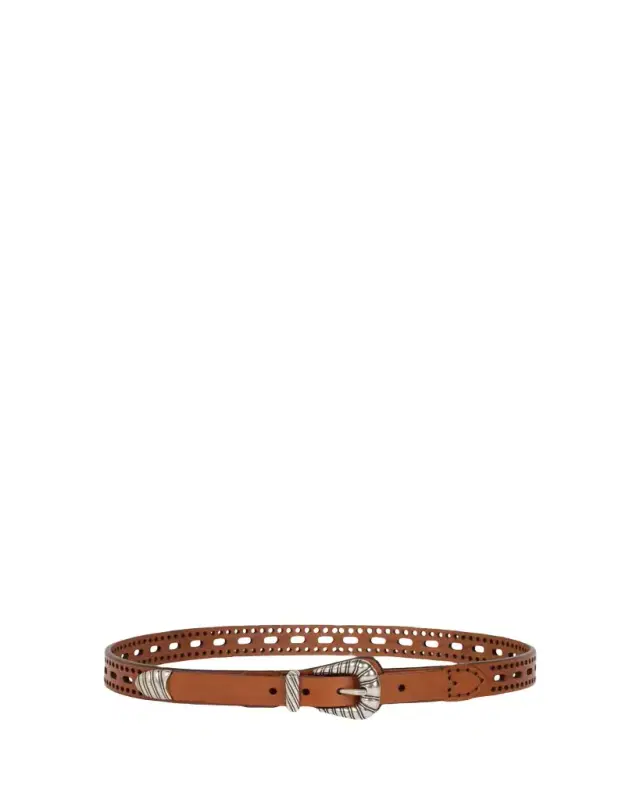 Etro Openwork Leather Belt