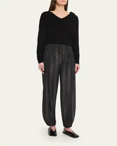 Giorgio Armani Tapered Plisse Jersey Trousers | Thumbnail 2 Giorgio Armani Tapered Plisse Jersey Trousers | Thumbnail 2