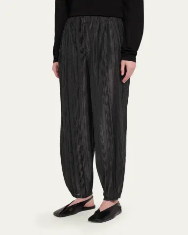 Giorgio Armani Tapered Plisse Jersey Trousers | Thumbnail 4 Giorgio Armani Tapered Plisse Jersey Trousers | Thumbnail 4
